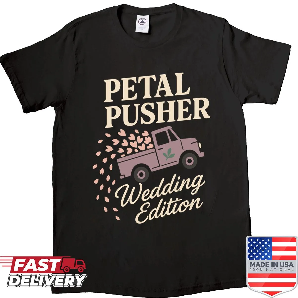 Floral designer shirt with bouquet illustration