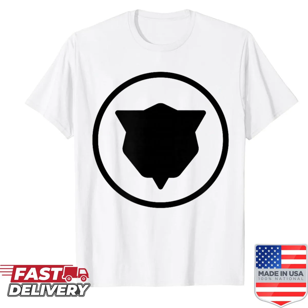 Illustration of a wild panther, tiger, and lion faces on a t-shirt