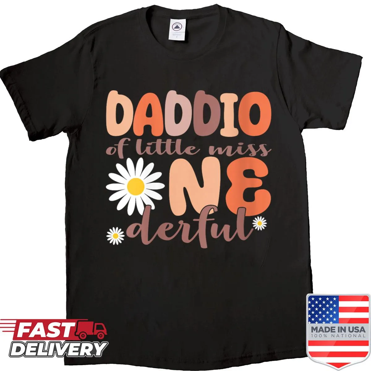 Daddio of Little Miss Onederful birthday shirt