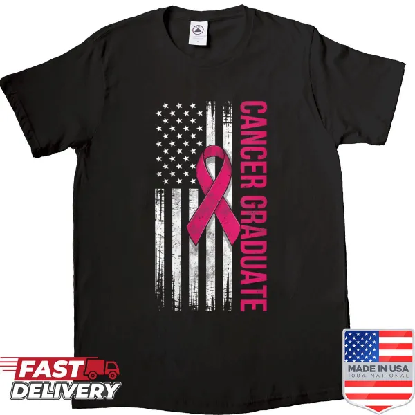 Funny survivor shirt with cartoon elements celebrating breast cancer survivors