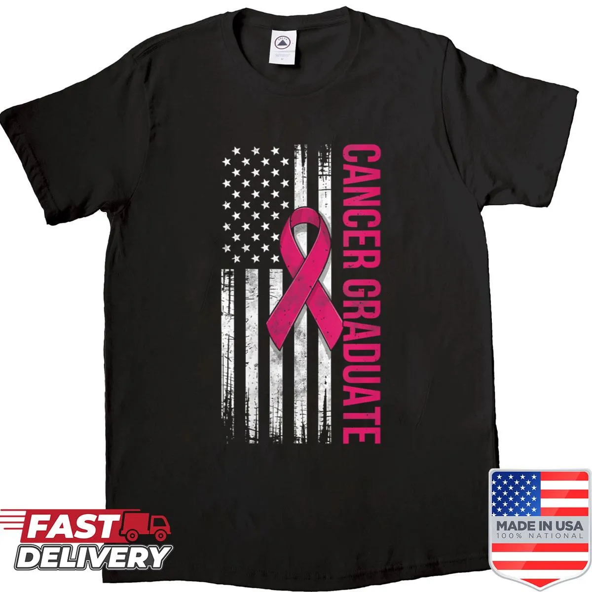 Funny survivor shirt with cartoon elements celebrating breast cancer survivors