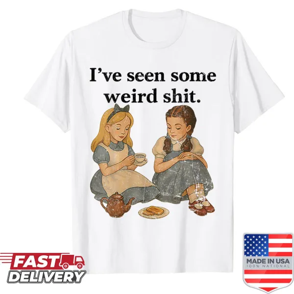 Vintage-style shirt with funny text for women