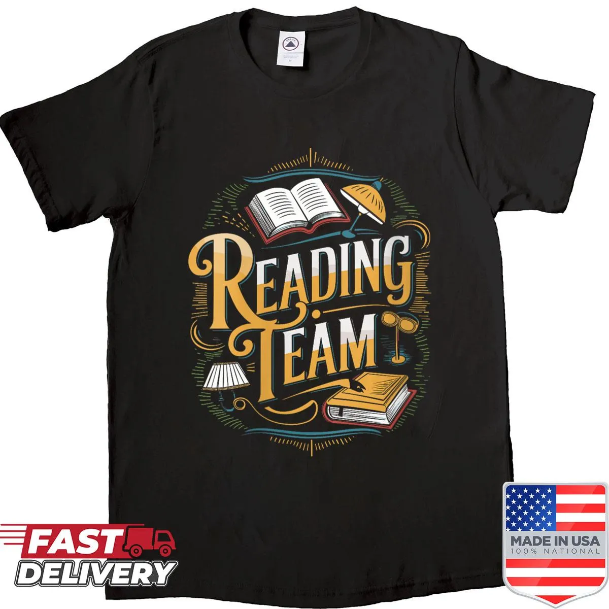 School-themed reading design t-shirt for book lovers