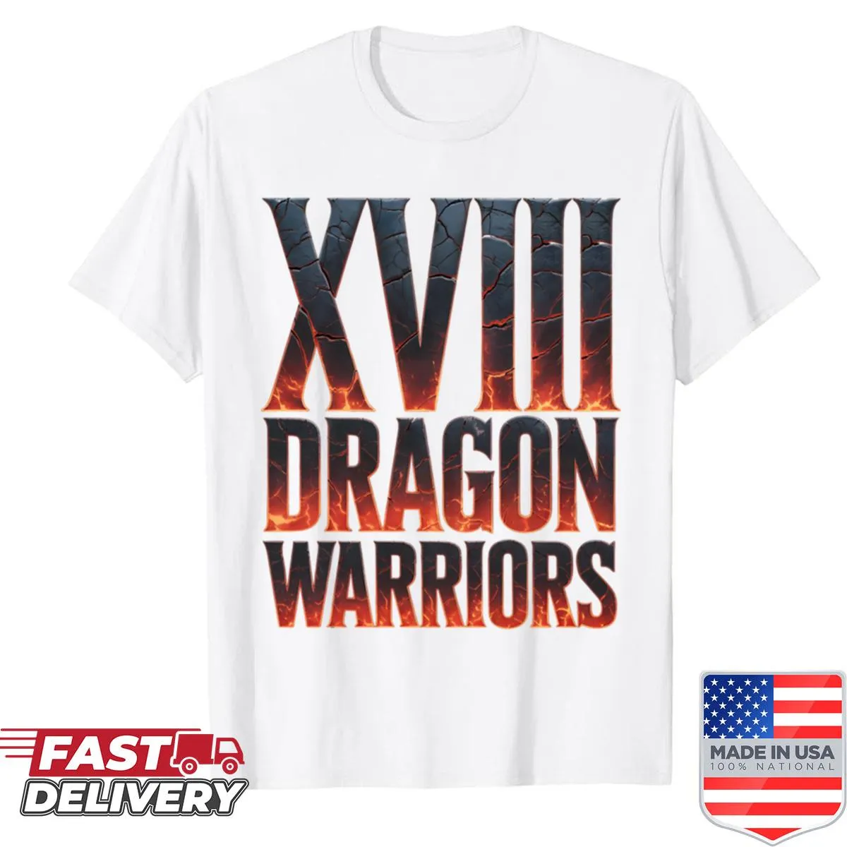 Typographic shirt featuring XVIII Legion design