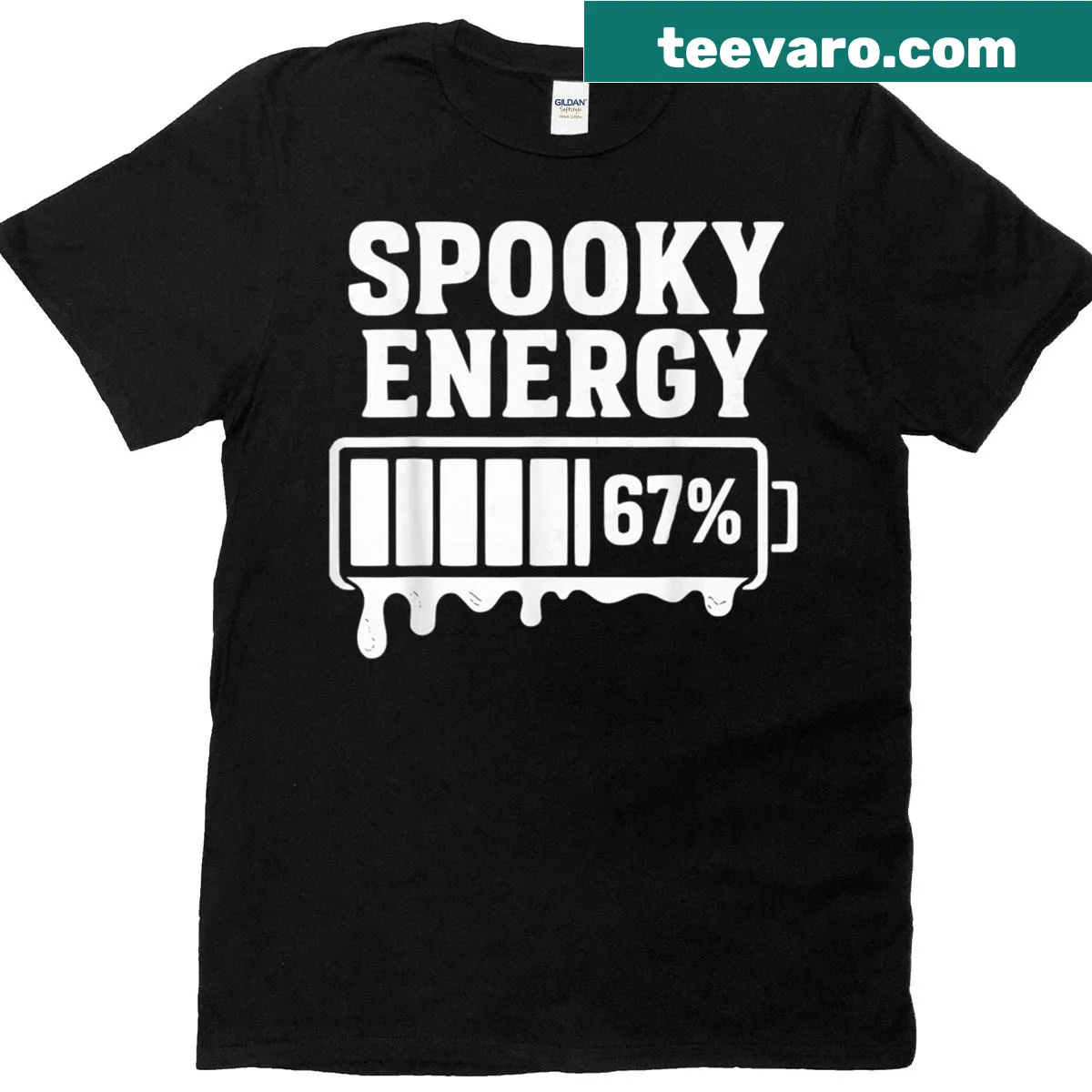 Halloween spooky meme-themed t-shirt for kids — on a men's t-shirt