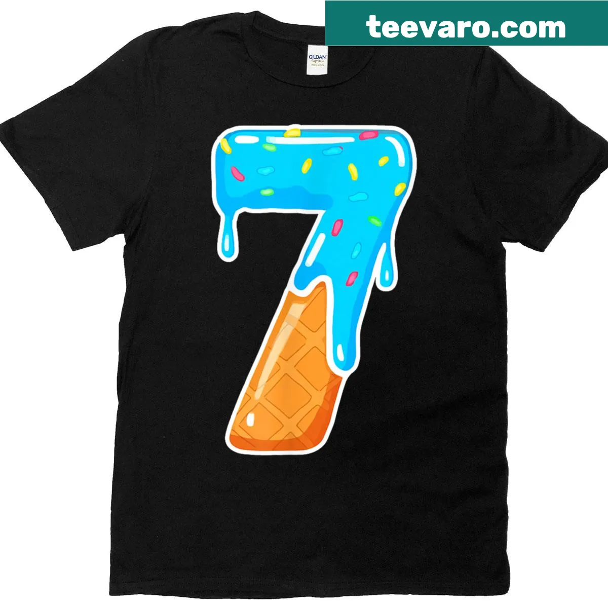 Funny couple t-shirts featuring an ice cream drip meme design — on a men's t-shirt
