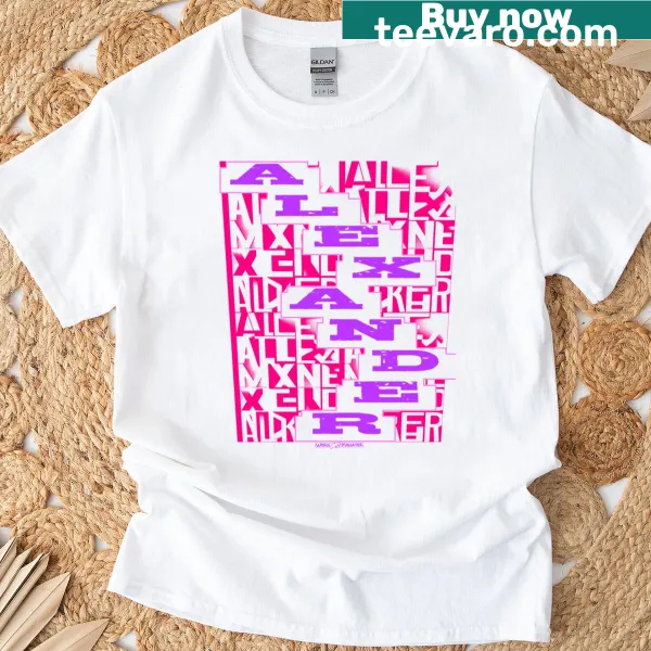Illustrative T-shirt featuring the name Alexander
