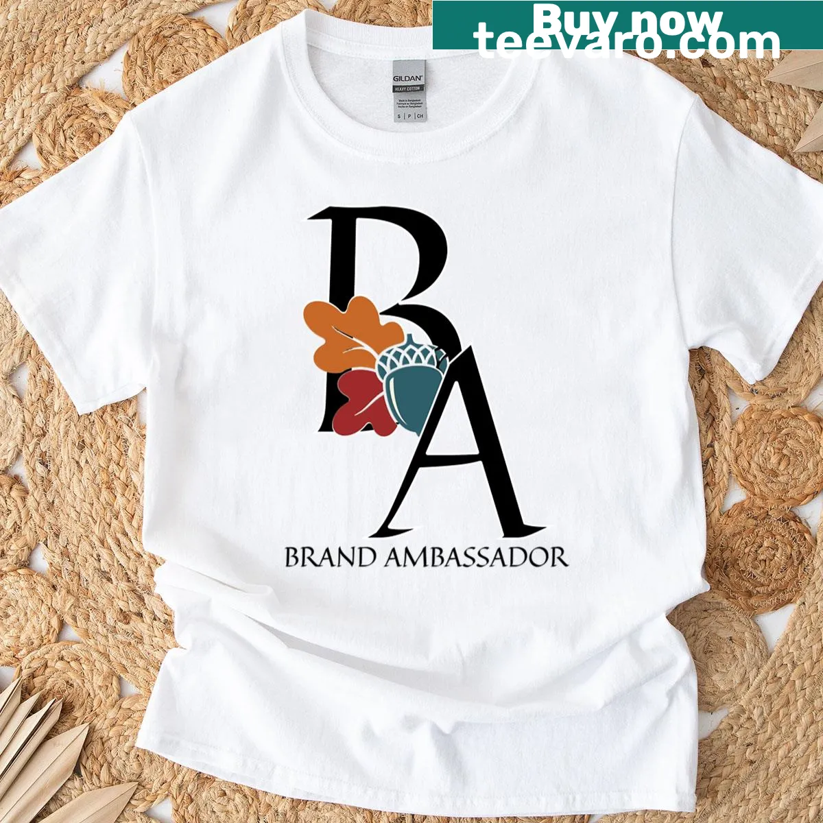 Oversized t-shirt featuring a brand ambassador graphic design — on a men's t-shirt