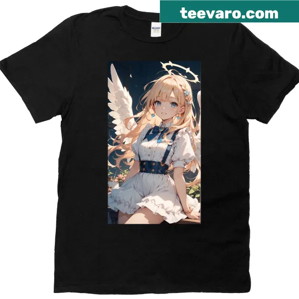 Celestia Noire guardian illustration on a T-shirt.