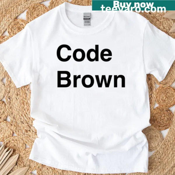 Funny oversized t-shirt with 'Code Brown' text