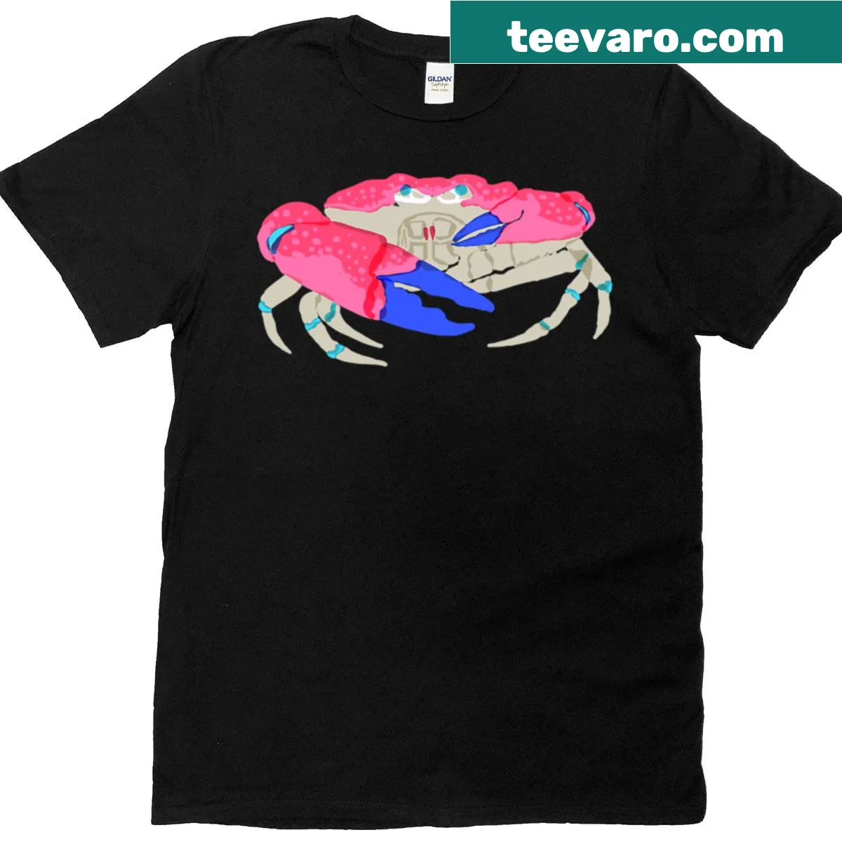 Illustration of a king crab depicted on a t-shirt — on a men's t-shirt