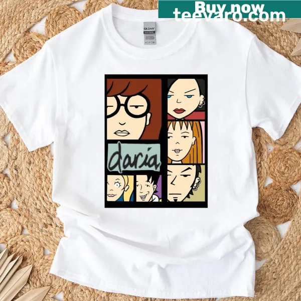 Nostalgic Daria illustration on a stylish T-shirt