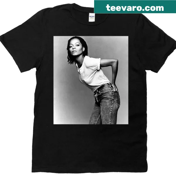 Vintage-inspired Diana Ross T-shirt celebrating 80s music legend