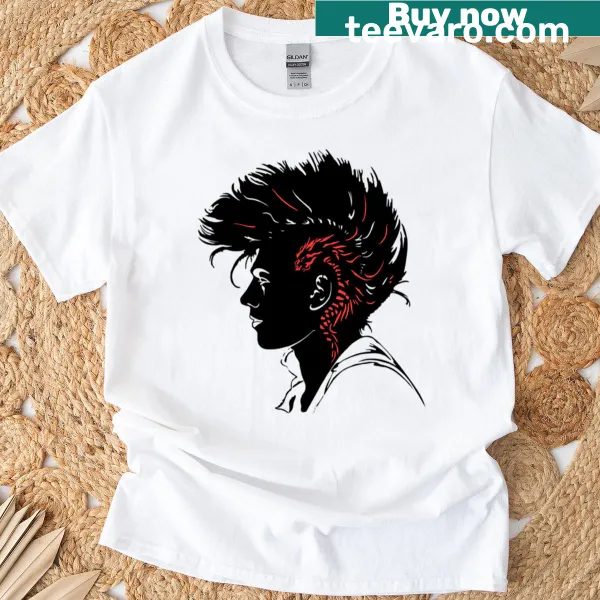 Oversized t-shirt featuring a punk dragon silhouette design