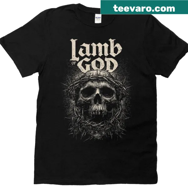 Distressed Lamb Of God T-shirt with intricate graphic design