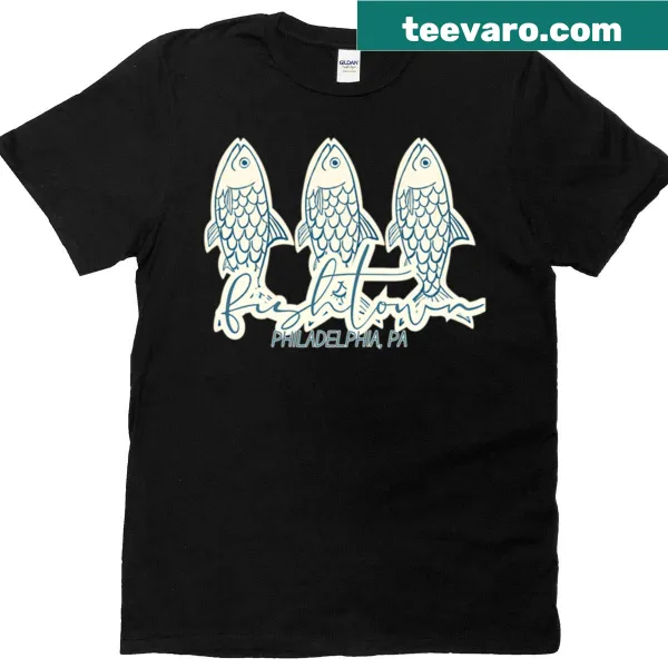 Vintage-style t-shirt featuring Fishtown Philadelphia graphic