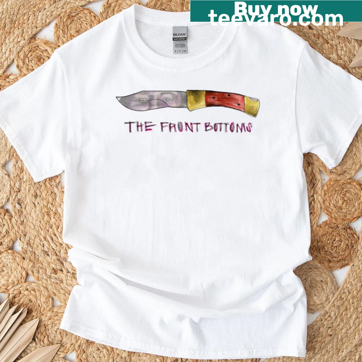 Illustrated talon design inspired by The Front Bottoms on a t-shirt — on a men's t-shirt