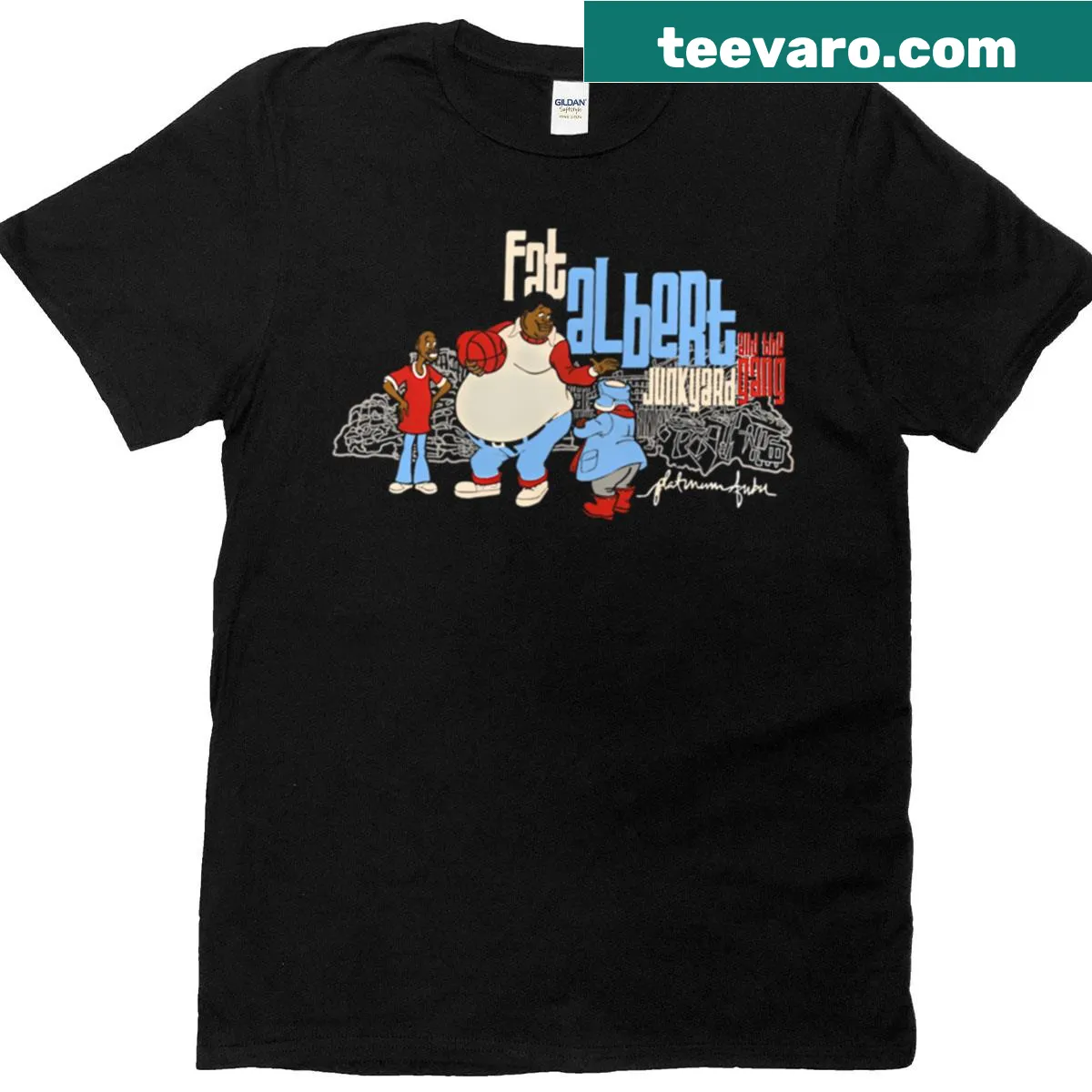 Funny cartoon graphic t-shirt for kids — on a men's t-shirt
