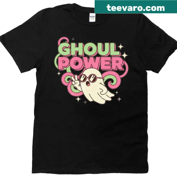 Retro ghost design boxy t-shirt with playful Halloween theme