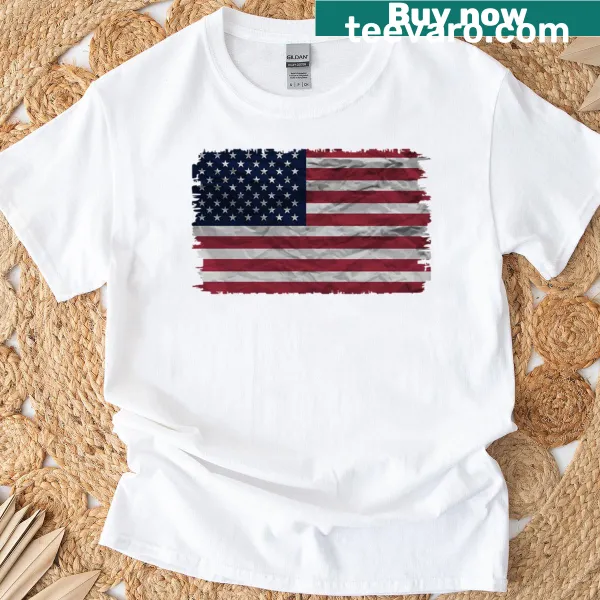 Vintage grunge American flag t-shirt
