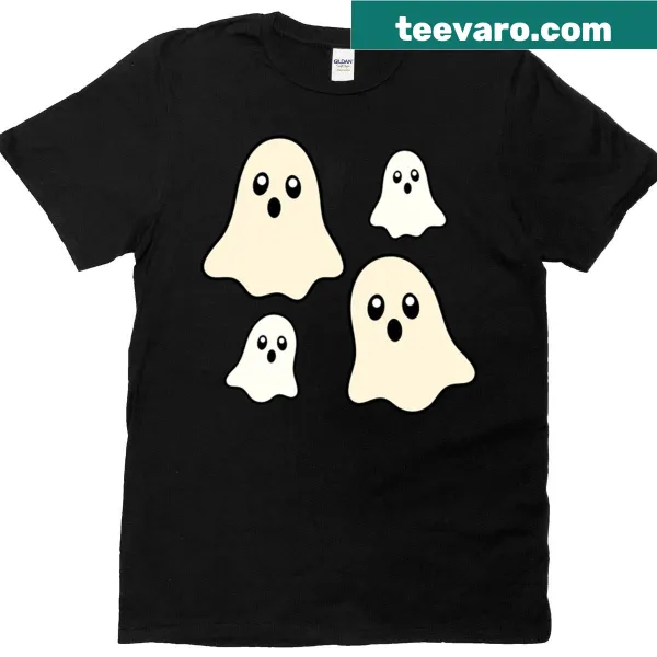 Oversized Halloween t-shirt with kawaii scary ghost design