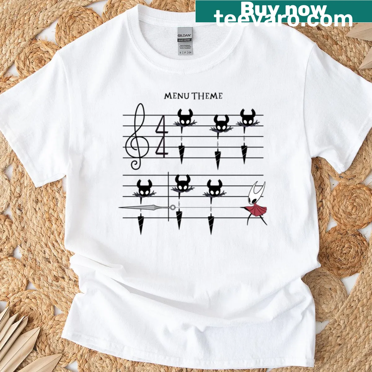 Oversized T-shirt inspired by Hollow Knight Silksong Menu Theme — on a men's t-shirt
