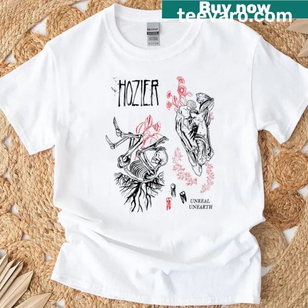 T-shirt featuring the title Unreal Unearth by Hozier.