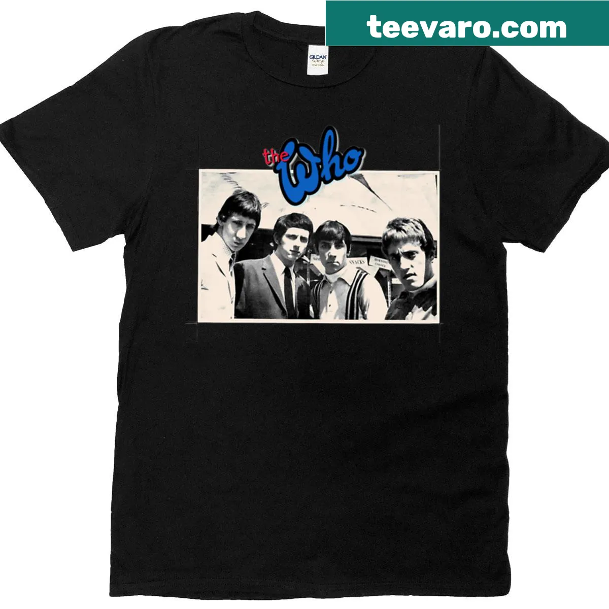 Vintage The Who T-shirt featuring Hu Tour logo in a distressed style — on a men's t-shirt