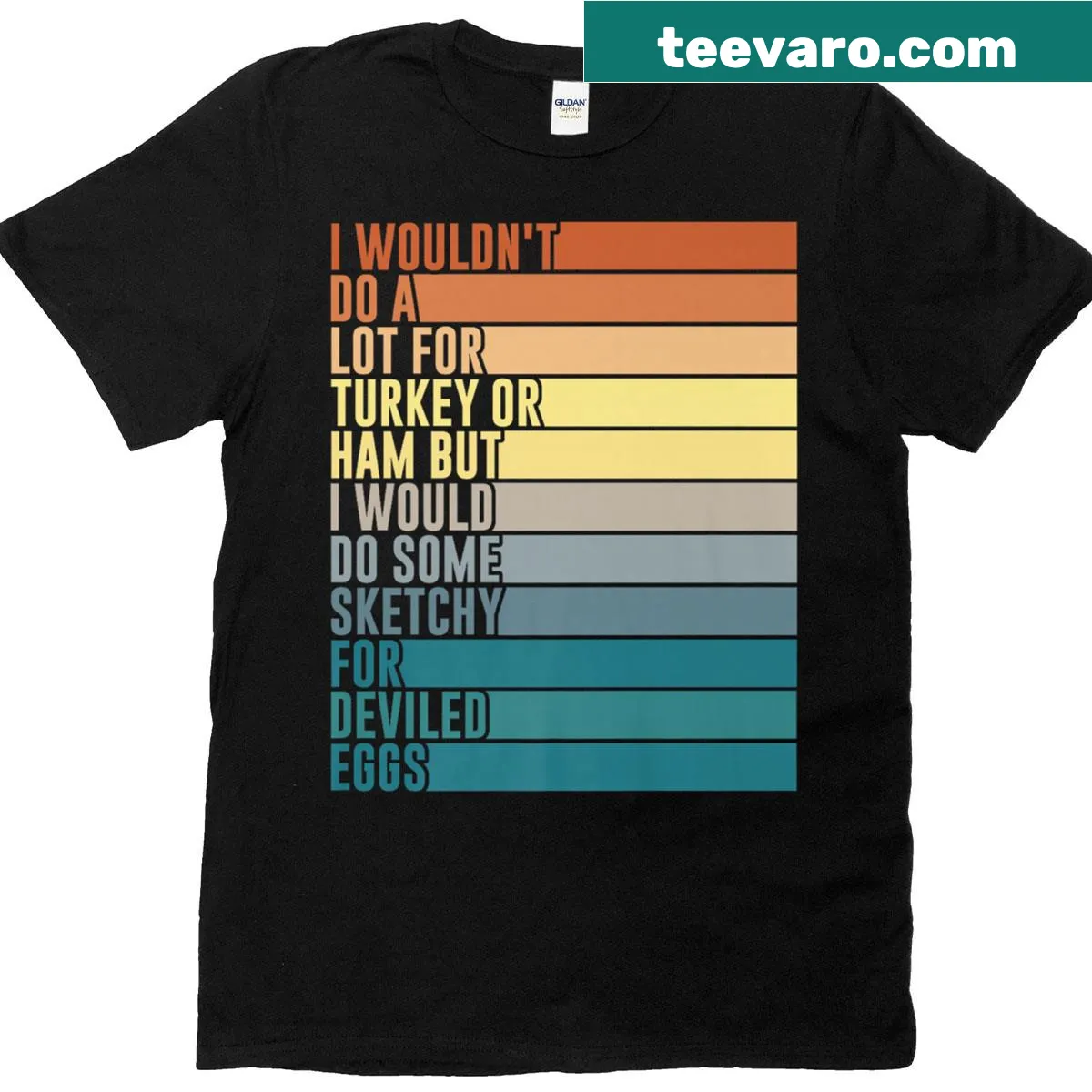 Vintage-style t-shirt with humorous eggs graphic and text — on a men's t-shirt