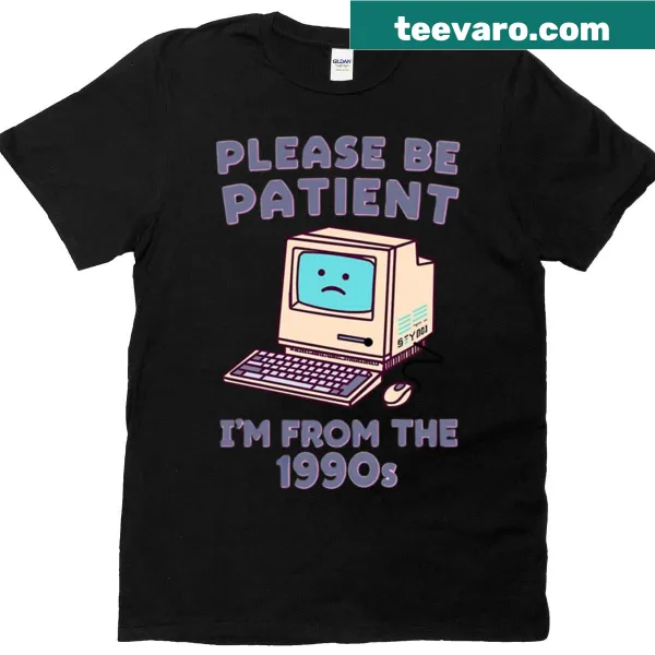 Vintage Computer Patience Design T-shirt from the 90s