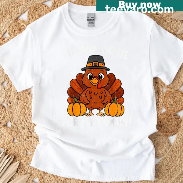 Funny turkey pilgrim t-shirt for Thanksgiving