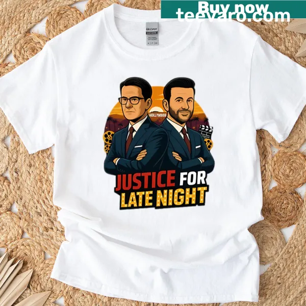 Witty T-shirt featuring humor from late-night hosts