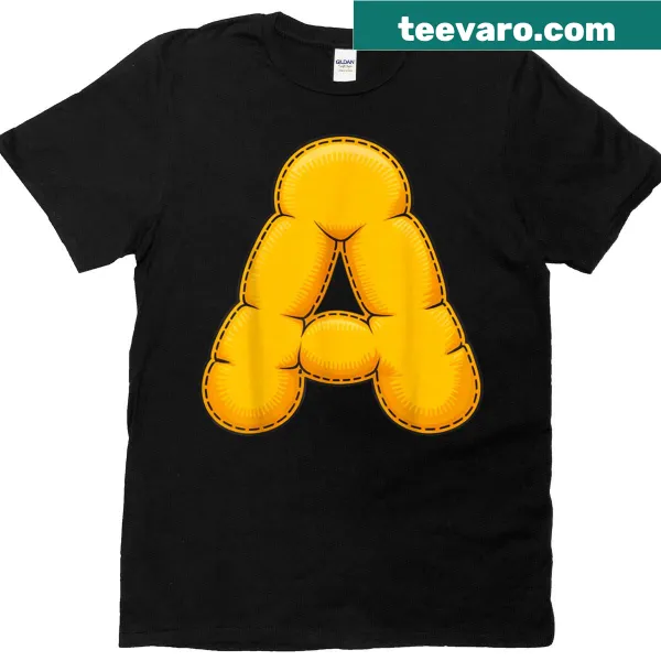 Halloween-themed shirt featuring a playful letter A design