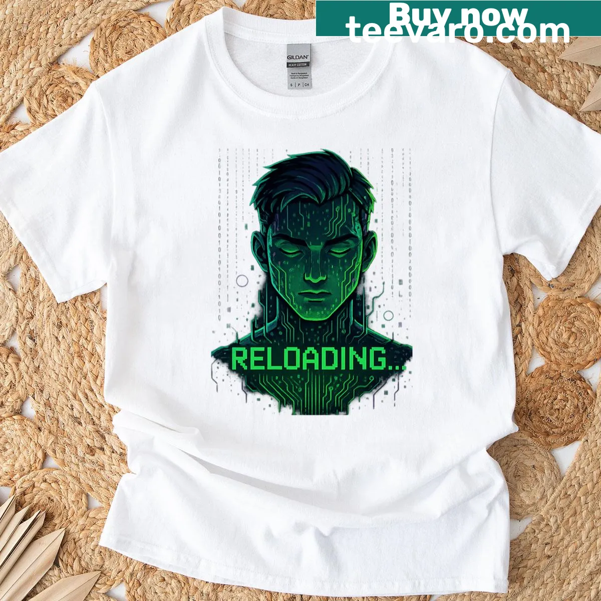 Typography based Matrix Reloading T-shirt for fans of the film — on a men's t-shirt
