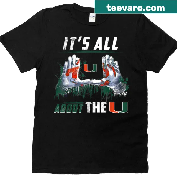 Miami Hurricanes themed design on a t-shirt