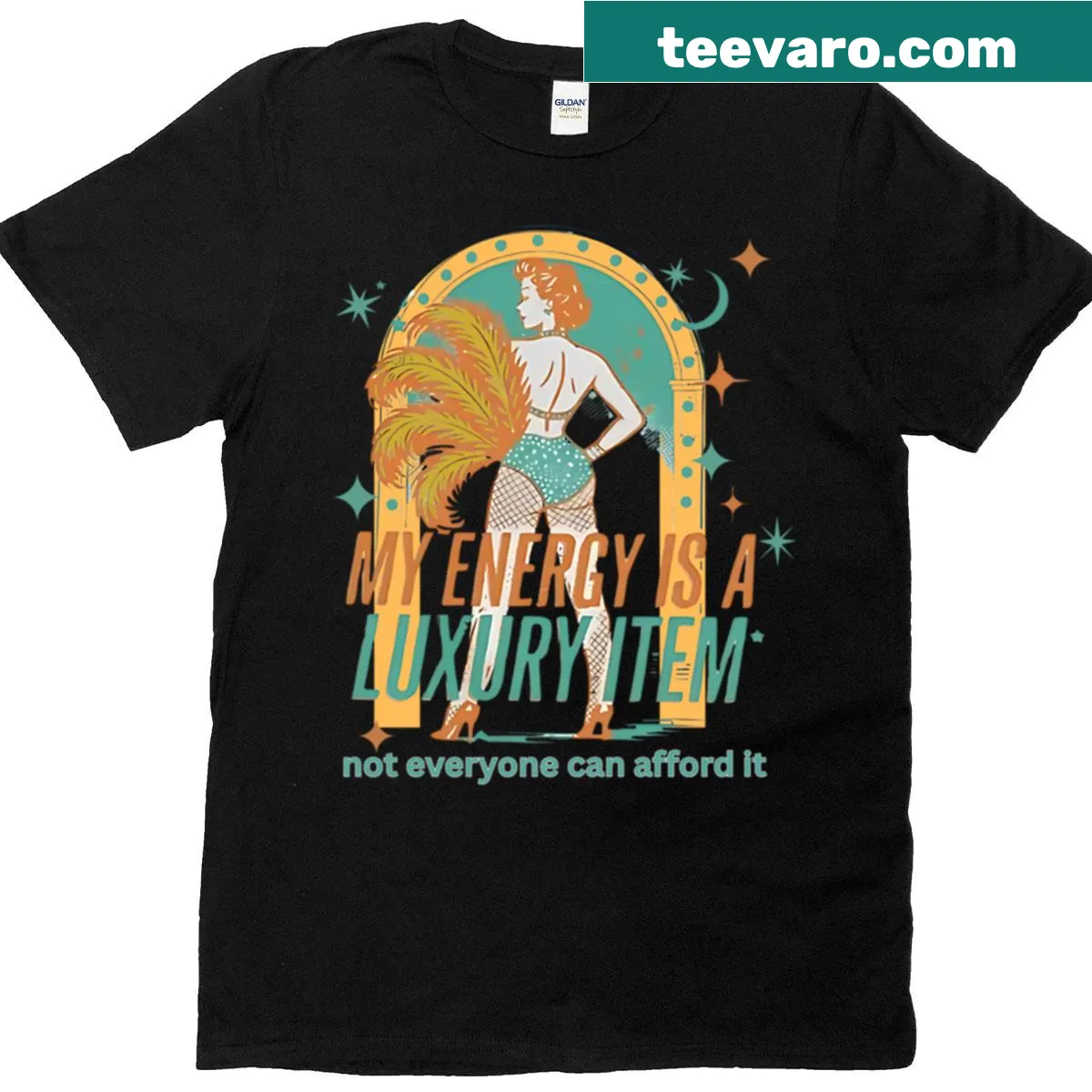 Vintage T-shirt with a funny metal band logo design — on a men's t-shirt