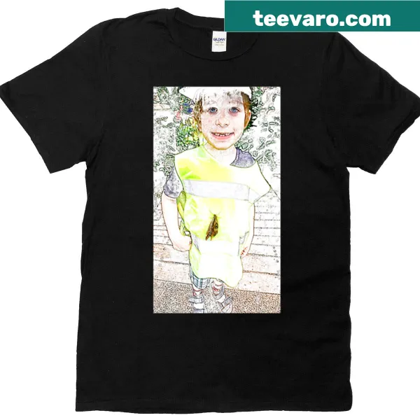 Illustrated oversized t-shirt with a butterfly design for kids