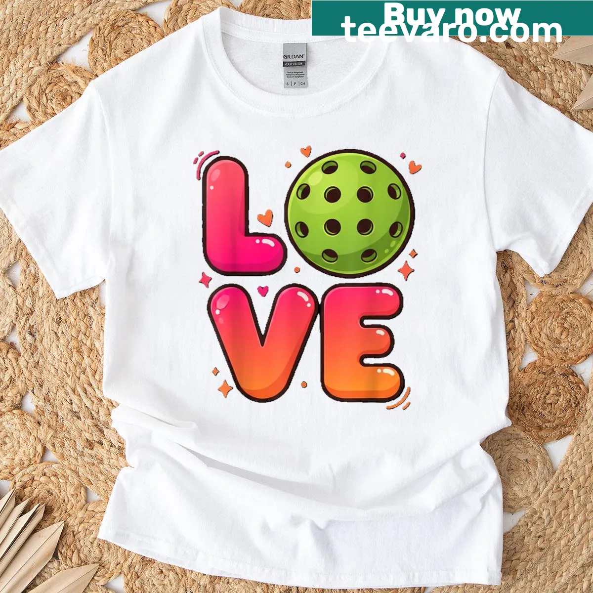 Pickleball-themed T-shirt with bold typography. — on a men's t-shirt