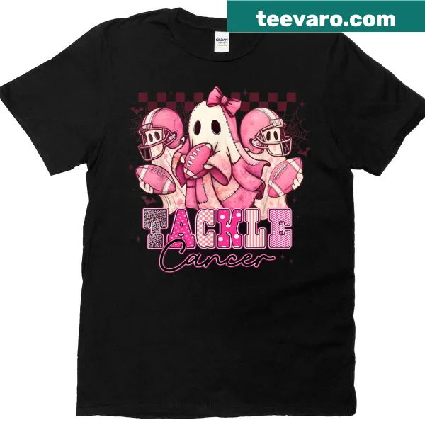 Playful football ghost illustration promoting breast cancer awareness