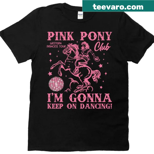 Oversized t-shirt featuring a cute illustration of a pink pony