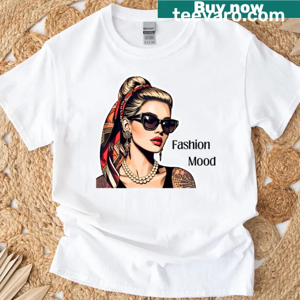 Pop art T-shirt featuring a woman design celebrating retro fashion.