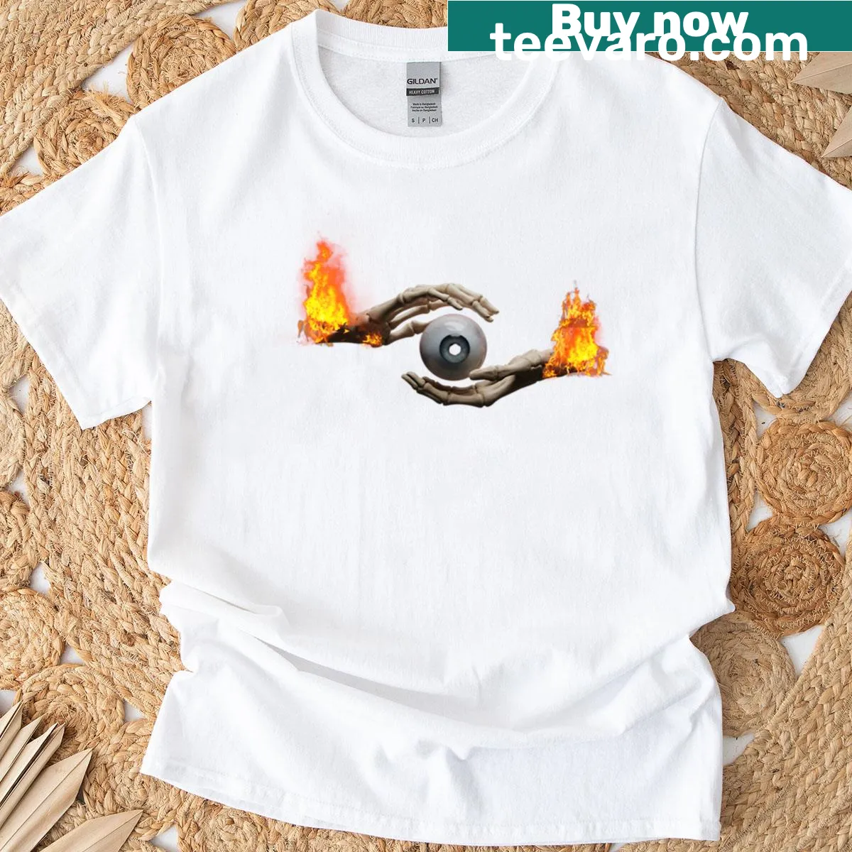 Oversized T-shirt with the message 'Protect Your Vision' — on a men's t-shirt