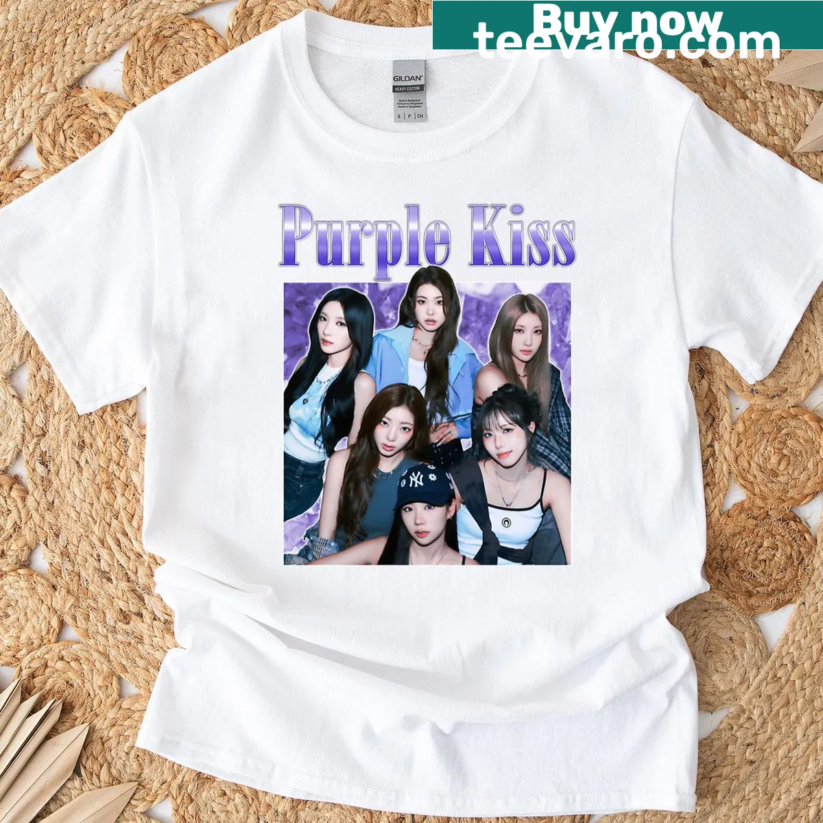 Vintage-style T-shirt in a solid purple color. — on a men's t-shirt