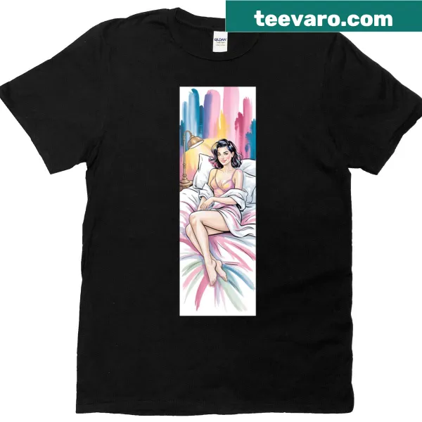 Limited edition T-shirt featuring retro pinup girl art design