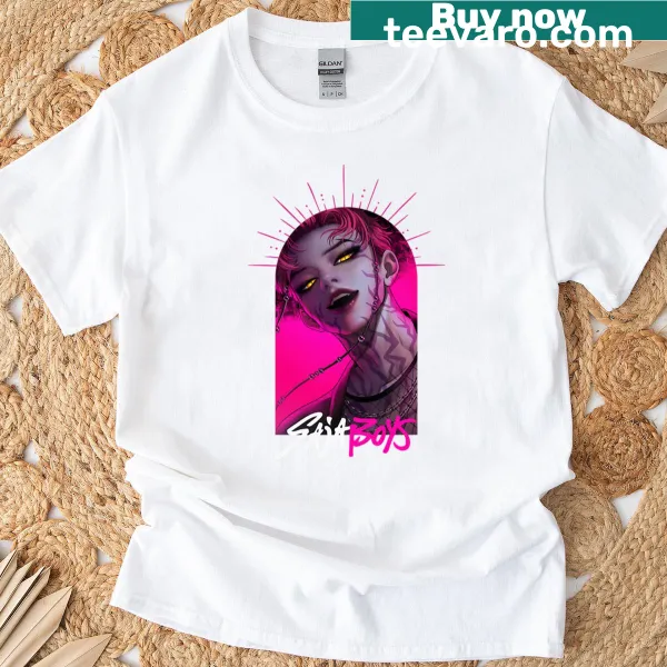Oversized T-shirt with Abby from Kpop Demon Hunters graphic