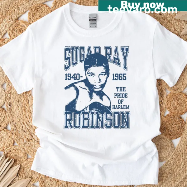 T-shirt featuring Sugar Ray Robinson tribute graphic