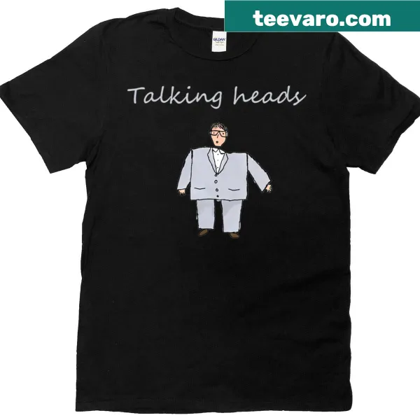 Illustration of Talking Heads Big Suit design on a t-shirt