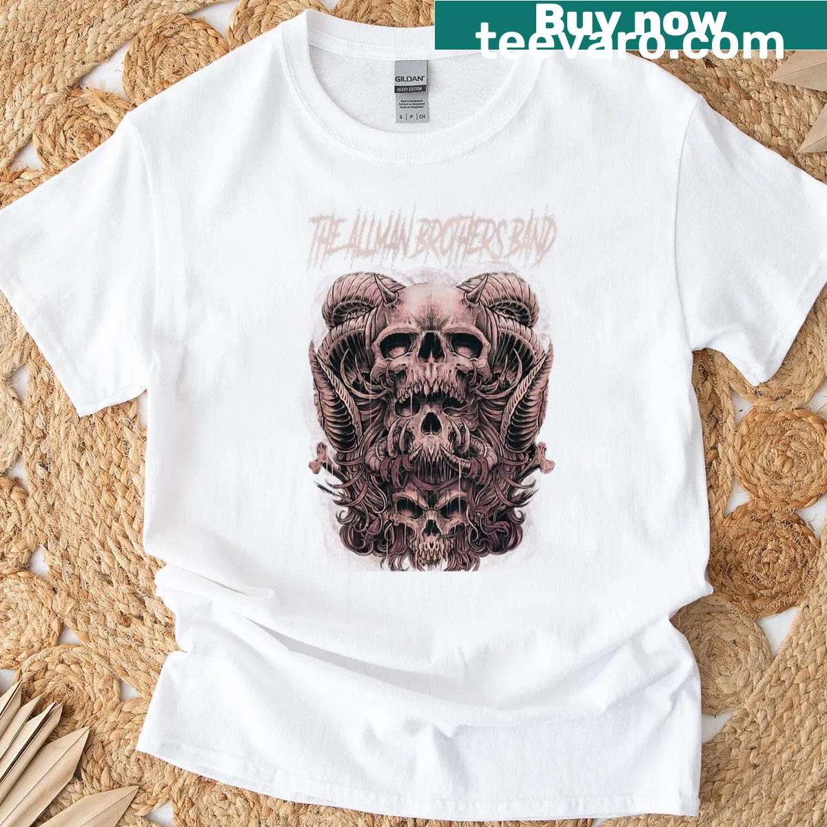 Fan art T-shirt celebrating The Allman Brothers Band — on a men's t-shirt