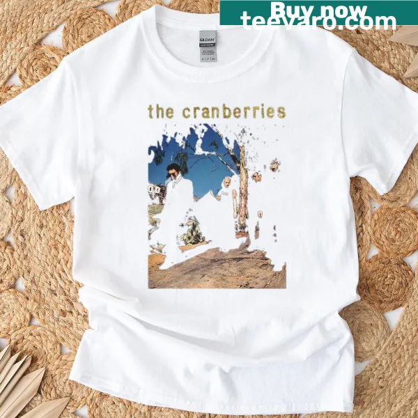 Illustrated T-shirt celebrating The Cranberries with nostalgic elements