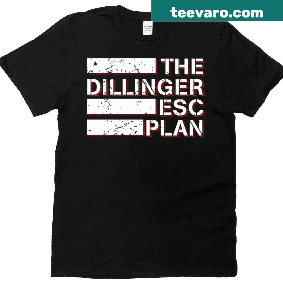 Dillinger Escape Plan logo fan art T-shirt — on a men's t-shirt
